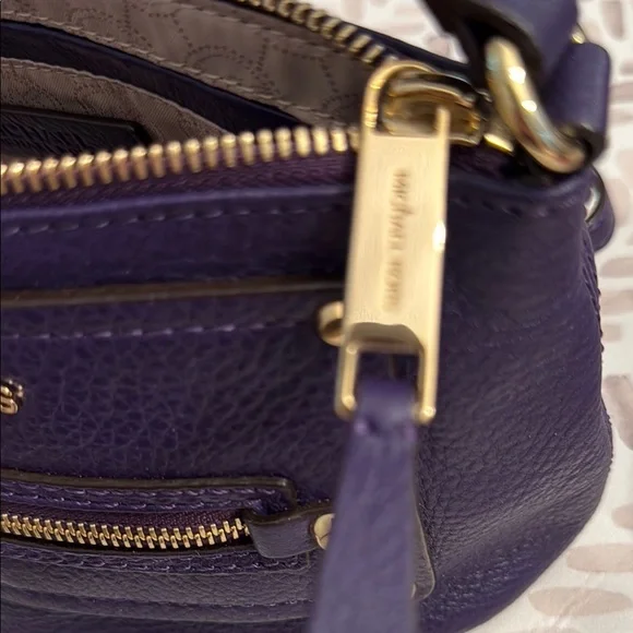 Michael Kors Purple Crossbody Bag with Gold Accents- NWOT - Picture 2 of 4